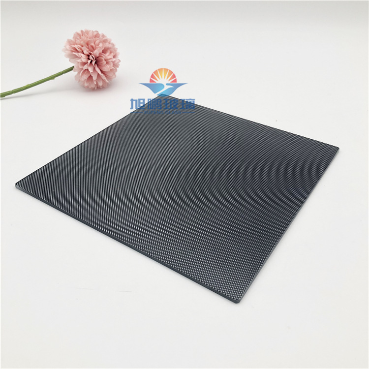 钢化玻璃厂供应耐高温可贴膜带背胶晶格钢化玻璃