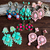 Crystal, earrings, resin, accessory, European style, wholesale