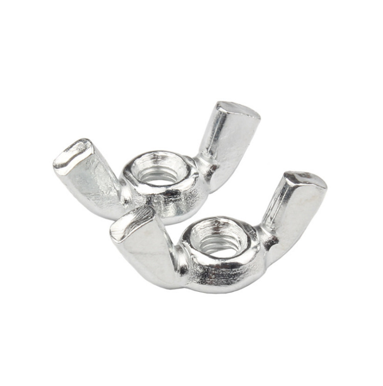 厂家批发镀白锌DIN345手拧羊角螺母方翼蝴蝶螺母蝶形螺母