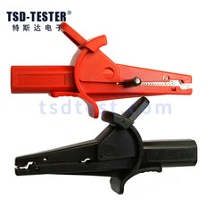 C7264特大號全絕緣鱷魚夾帶輔助刺線針4mm插孔接口不可焊全銅鍍鎳