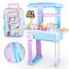 Children's realistic toy, suitcase, set for boys and girls, family kitchen