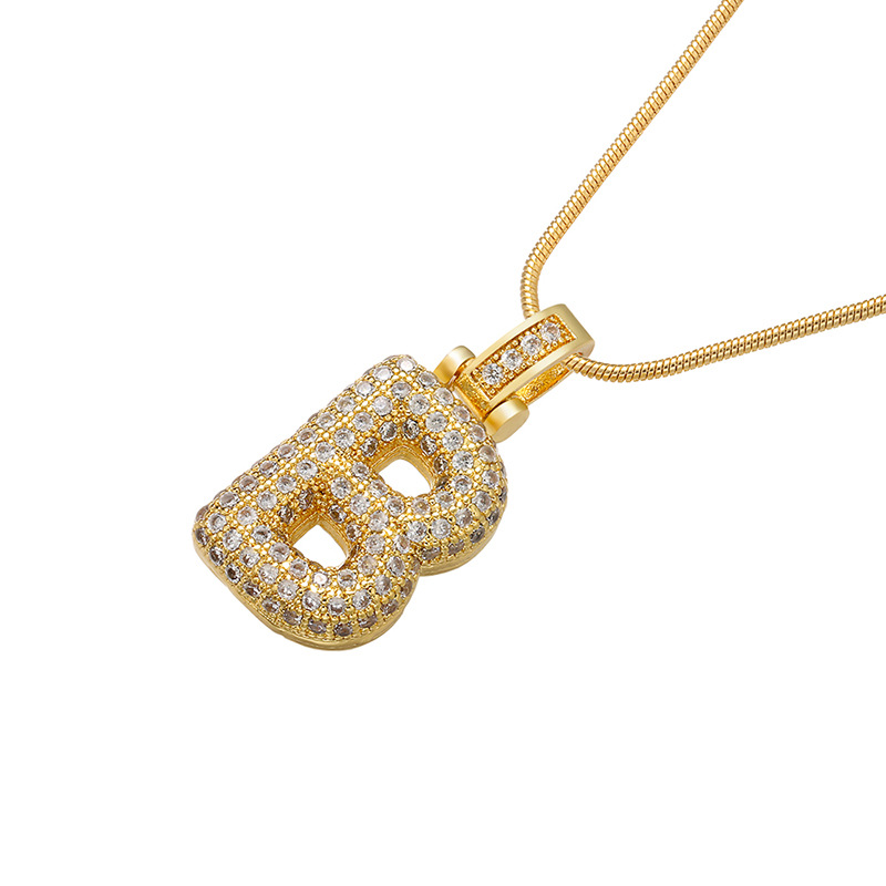 Letter Copper Plating Necklace display picture 3