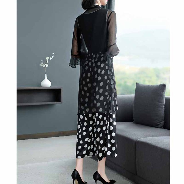 Screen Yarn Top Point Broad-legged Trousers Three-piece Suit 