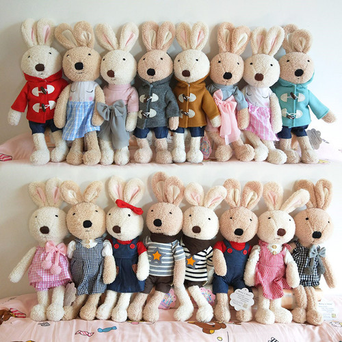 Sucre Rabbit Doll Sugar Couple White Rabbit Plush Toy Doll Pillow Company Annual Meeting Customizable LOGO
