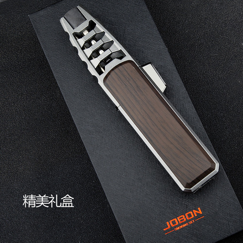 Zhongbang ZB588 metal inflatable lighter windproof direct injection gun cigar welding gun kitchen baking smoking set wholesale