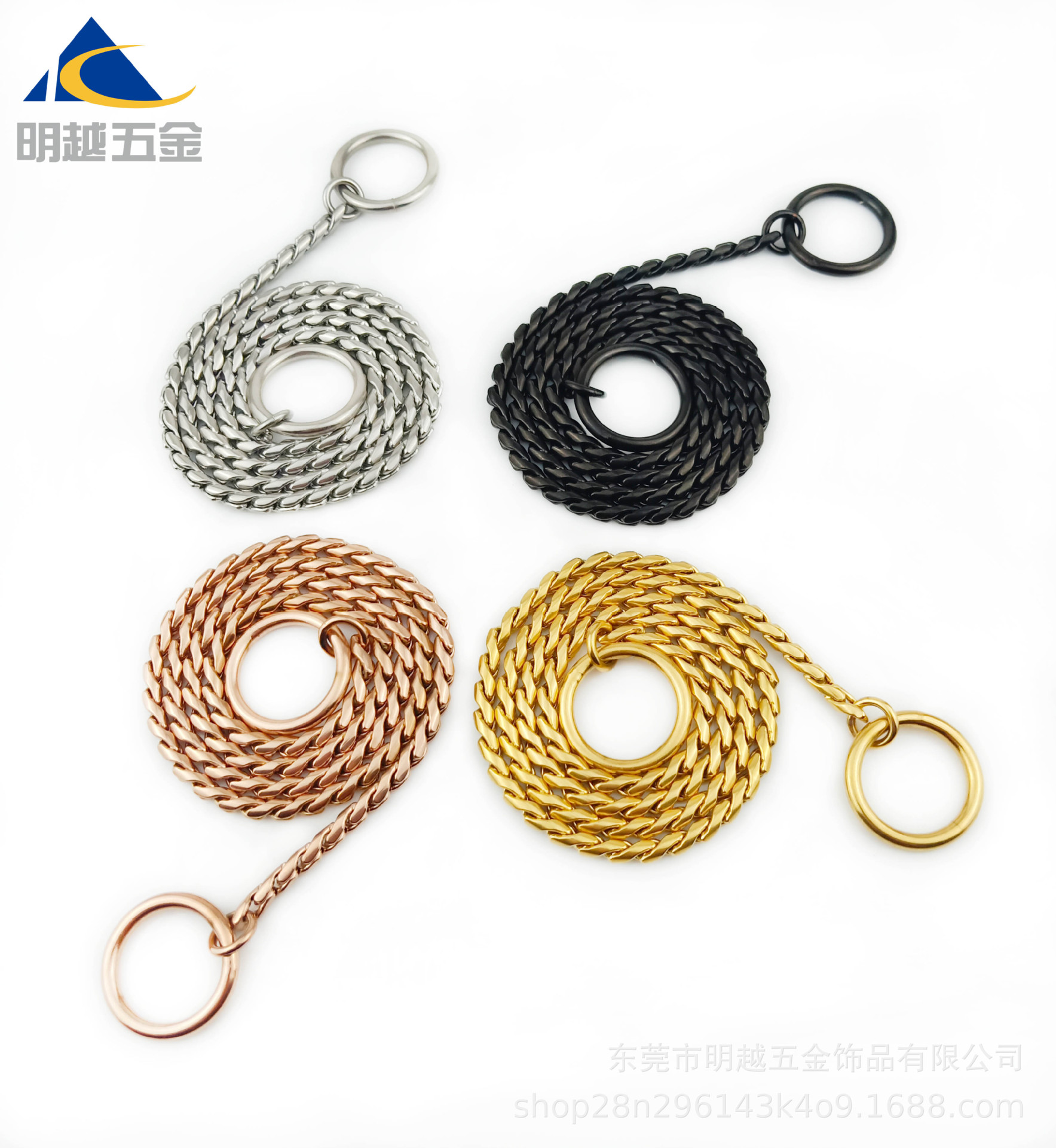 316 Snake Chain electroplate colour Dog chain Pets Supplies Pet chain Dogs Traction rope Dog Collar