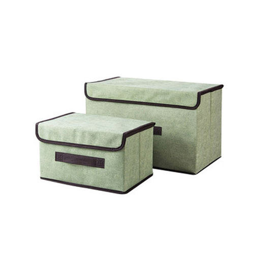 Simple non-woven folding storage box with lid, household fabric storage box, storage box, children's toy organizing box