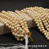 Accessory handmade, golden necklace and bracelet, beads from pearl, wholesale