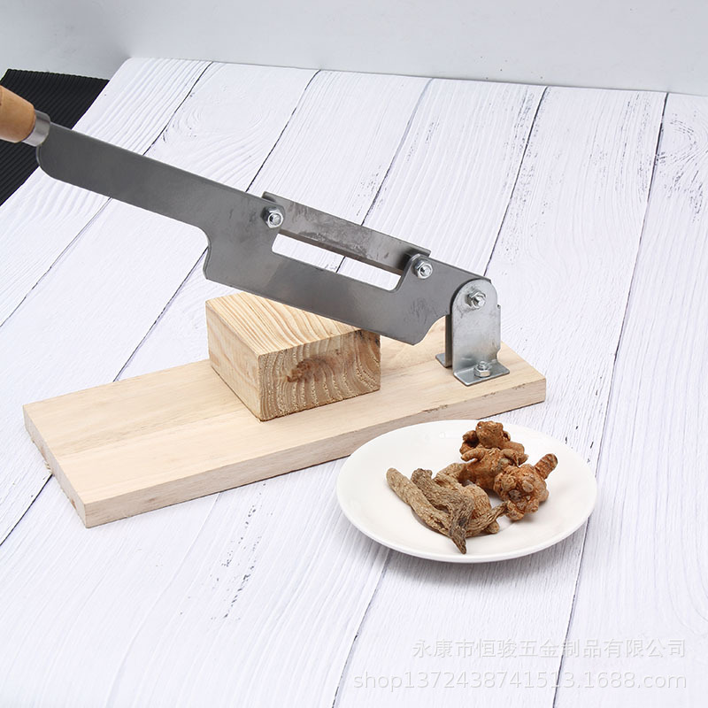 家用樟木小型年糕刀 药店中药材铡刀 阿胶糕切片机厨房工具可代发-阿里巴巴
