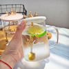 Small handheld cute fresh cup with glass, internet celebrity