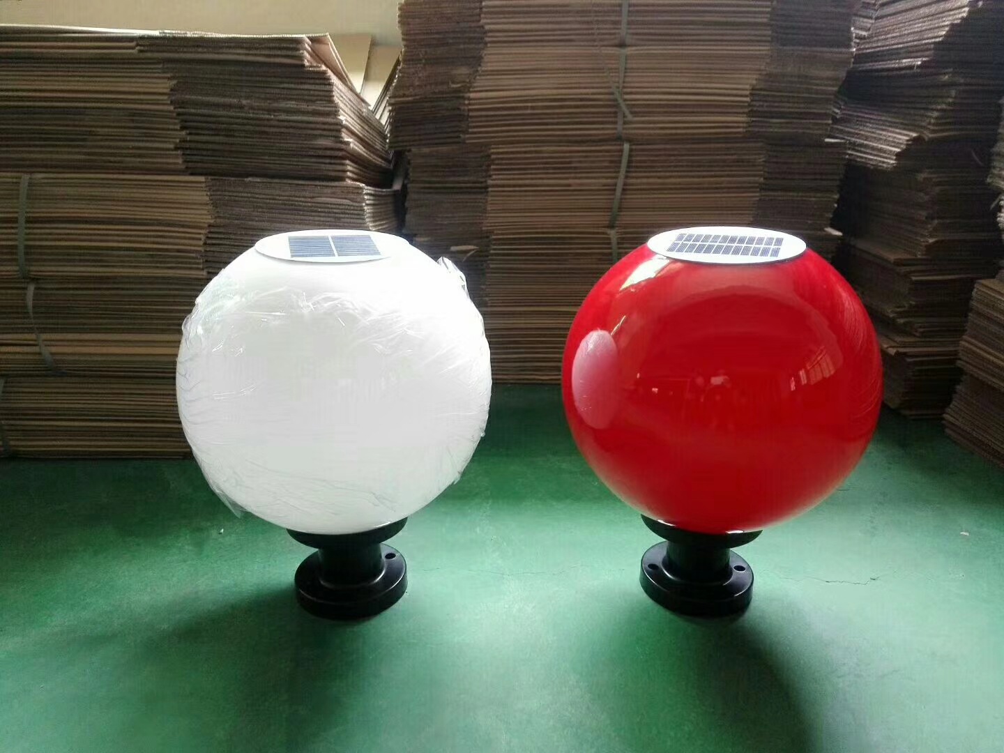 太阳能球形柱头灯户外防水圆球围栏门柱灯亚克力不碎球院墙球形灯-阿里巴巴