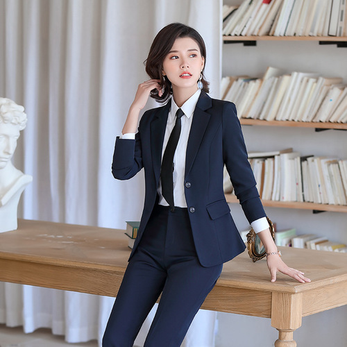 Fashionable black small blazer women's business suit women's work clothes suit three-piece work clothes formal wear for women