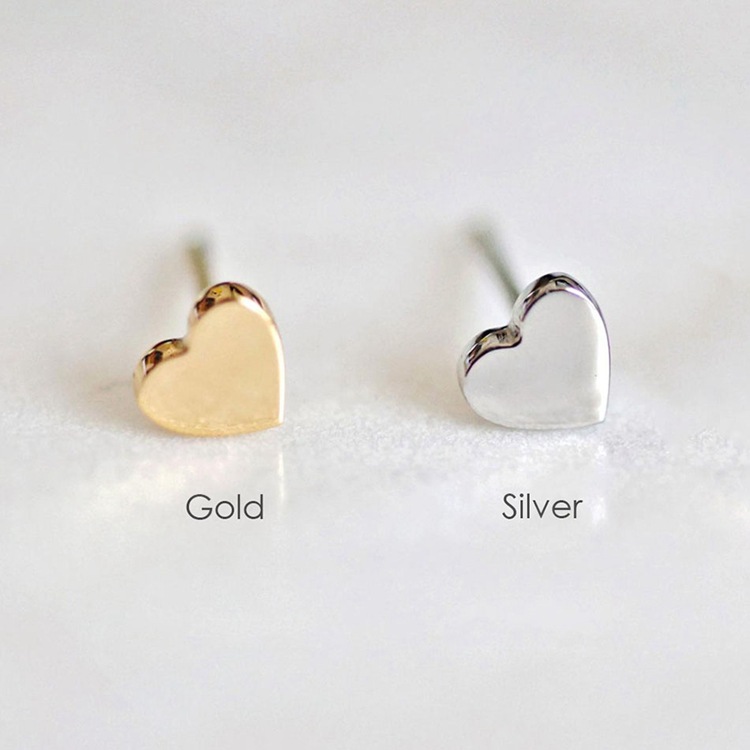 Heart-shaped Earrings Simple Stainless Steel Gold-plated Ladies Earrings 316l Accessories display picture 4