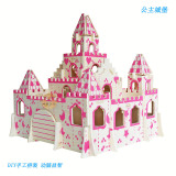 Деревянный замок для принцессы, реалистичная деревянная трехмерная головоломка, хижина, вилла, игрушка, 3D, домик своими руками