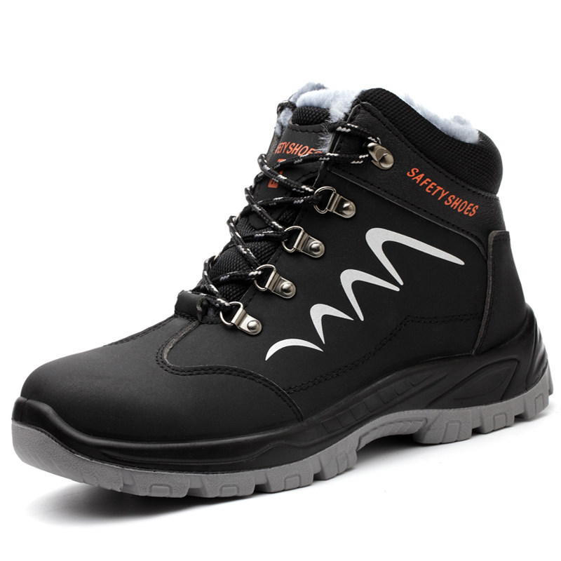 Zapatos de seguridad de caña alta para hombre, antiaplastamiento, antipinchazos, ligeros, resistentes al desgaste, impermeables, zapatos de soldador, transpirables para verano, con forro polar, disponibles para dropshipping.