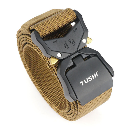 A new type of alloy cobra tactical belt for men, youth training canvas strap, nylon outdoor pants belt.