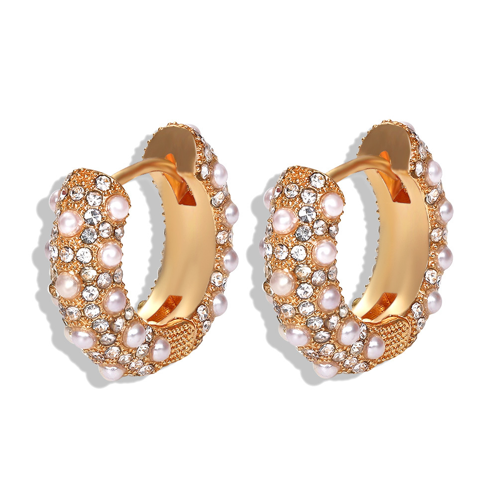 Diamond Earrings With Alloy Diamonds Wholesales Fashion display picture 3