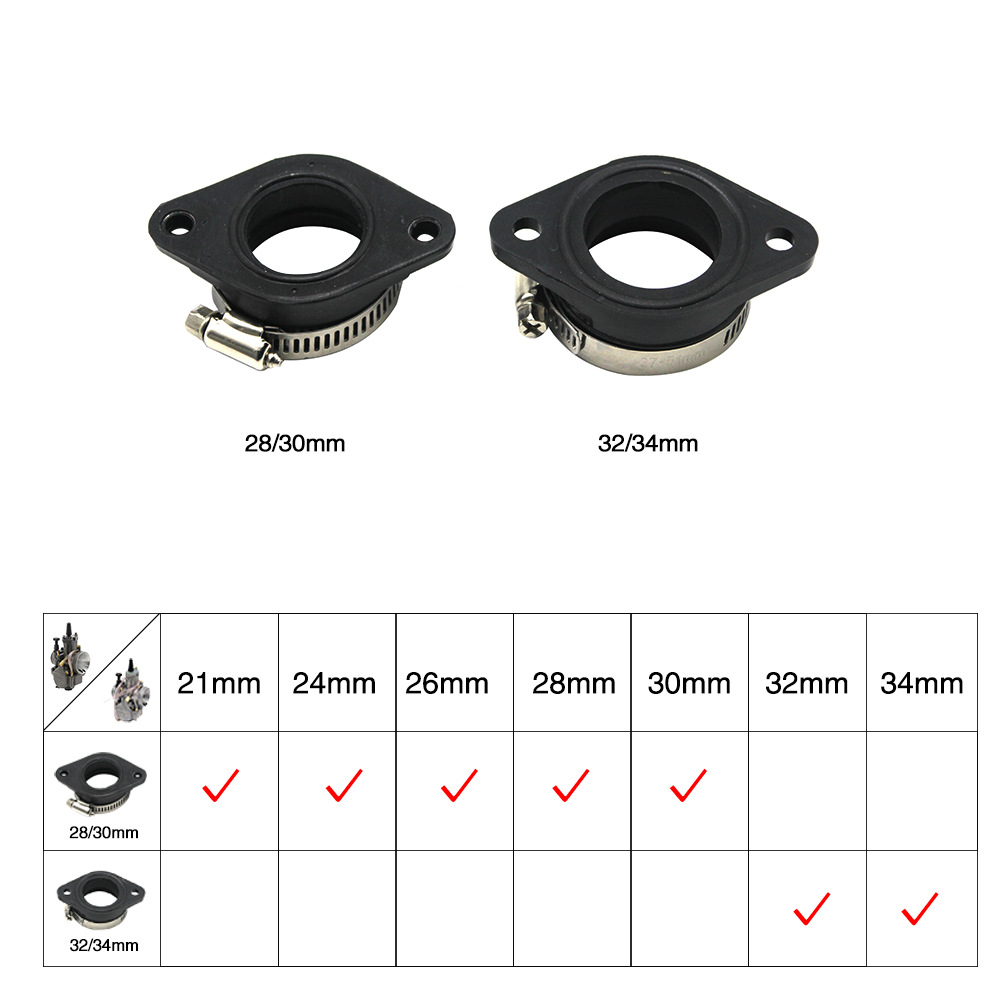 Motorcycle parts PWK28 34mm carburetor interface glue PE28 CVK PZ OKO manifold pipe JOG