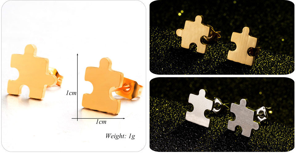 Simple Fun Puzzle Alloy Earrings Wholesale display picture 10