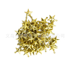 Best-selling Christmas tree ornaments accessories 2CM double-sided 3D small five-pointed Christmas cake decoration stake accessories