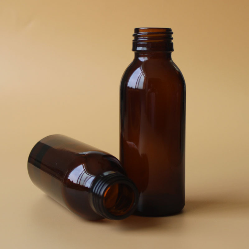 厂家供应60ML茶色玻璃瓶口服液瓶玻璃瓶深棕色糖浆瓶可配盖现货