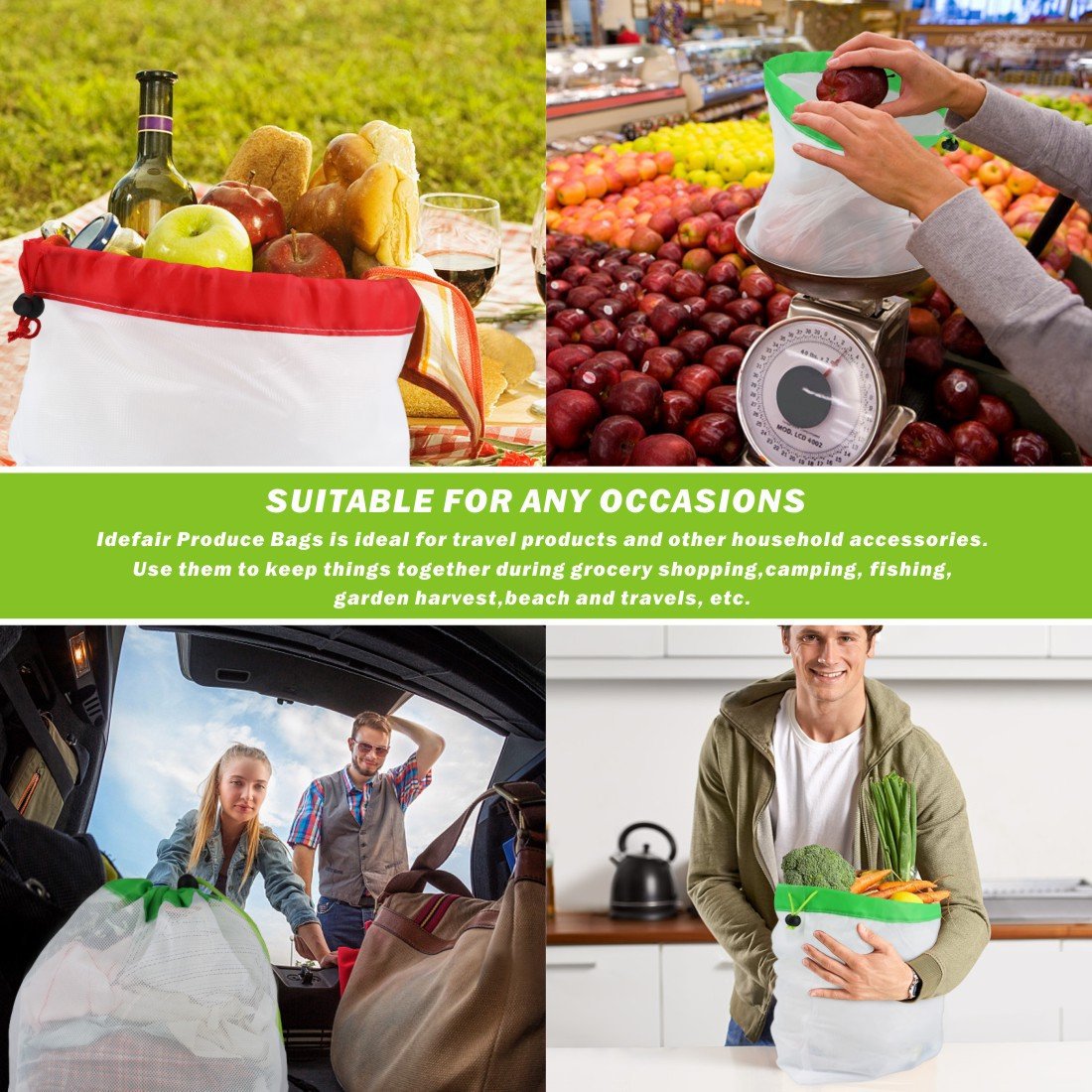 广东佳骋厂家定制水果袋蔬菜袋环保可重复使用清洗袋子