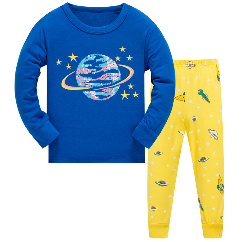 Cotton Lycra stretch summer baby and toddler loungewear children's pajamas boys' and girls' toddler sets, dropshipping available.
