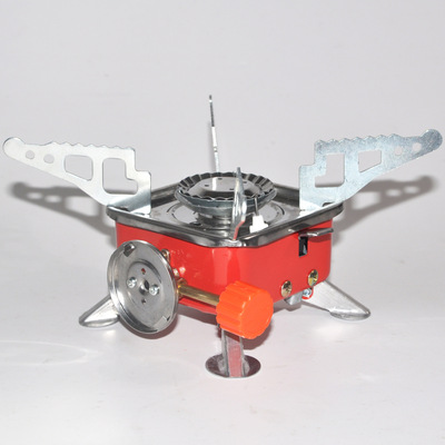 新款戶外野營燒烤折疊便攜卡式爐迷妳小方爐 四方掌心爐丁烷氣爐