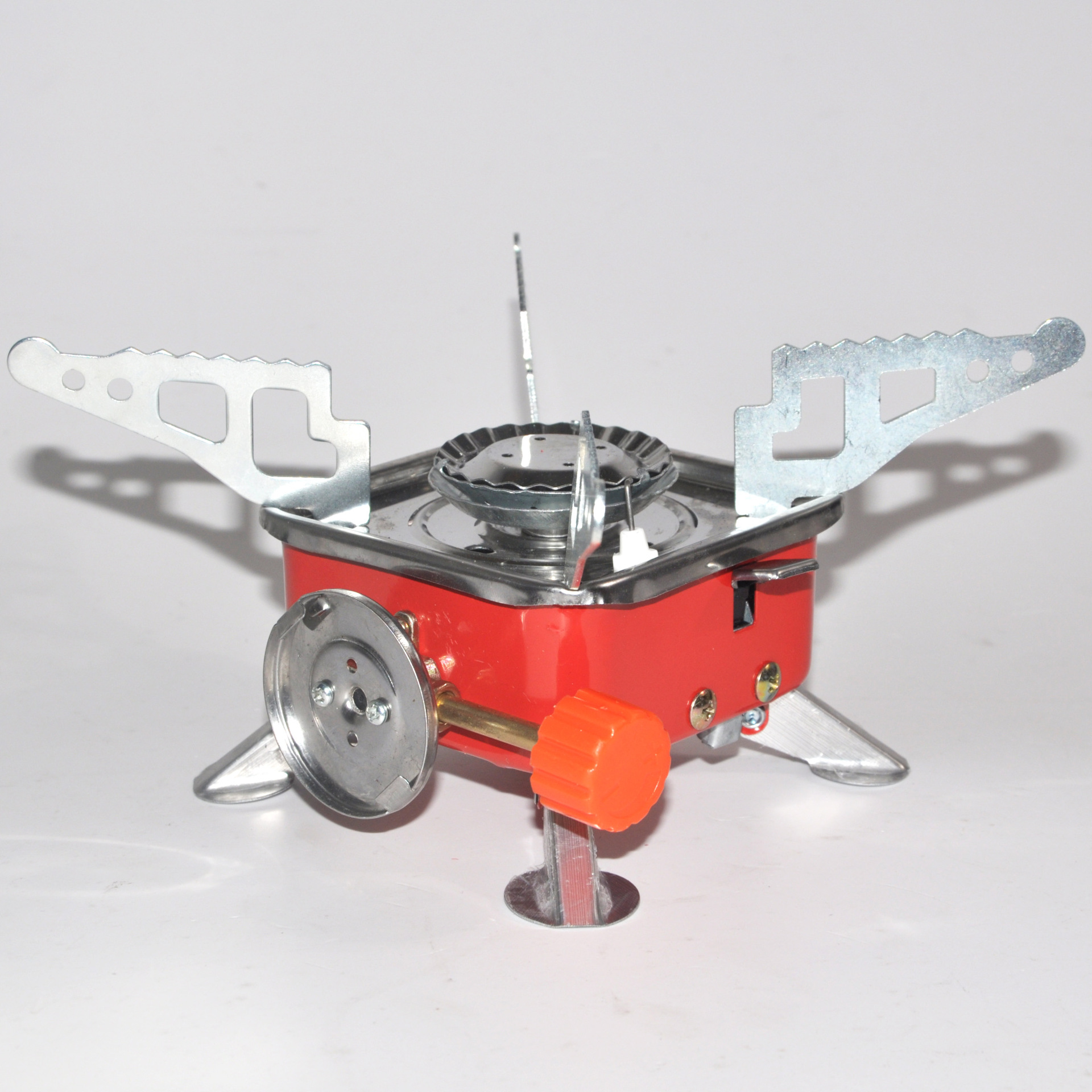 新款戶外野營燒烤折疊便攜卡式爐迷妳小方爐 四方掌心爐丁烷氣爐