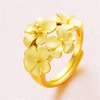 Brass bracelet, set, accessory, flowered