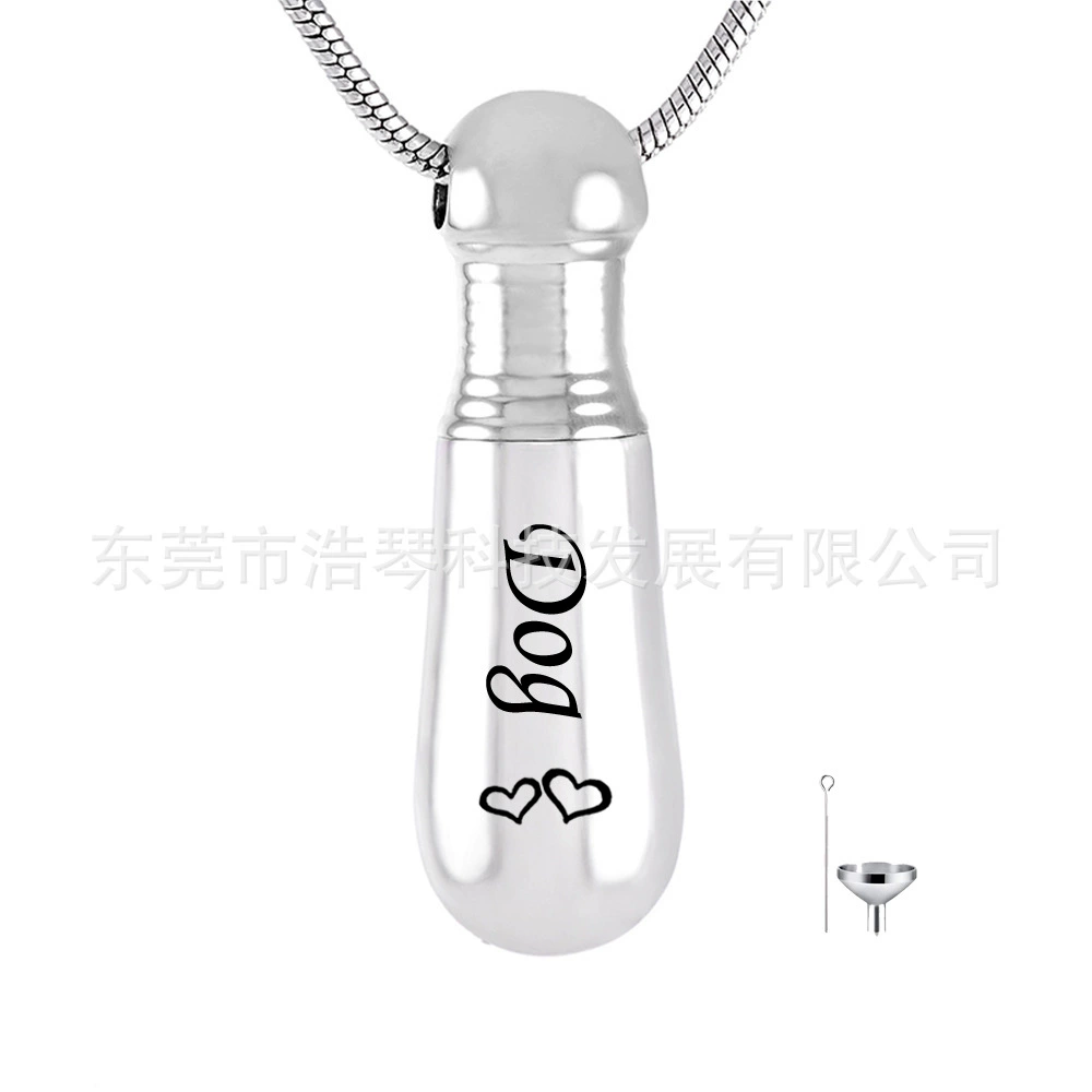 Мемориал домашних животных волосы остаются кости пепел ожерелье титановая сталь может открыть пепельницу шкатулка маленькая банка кулон флакон духов