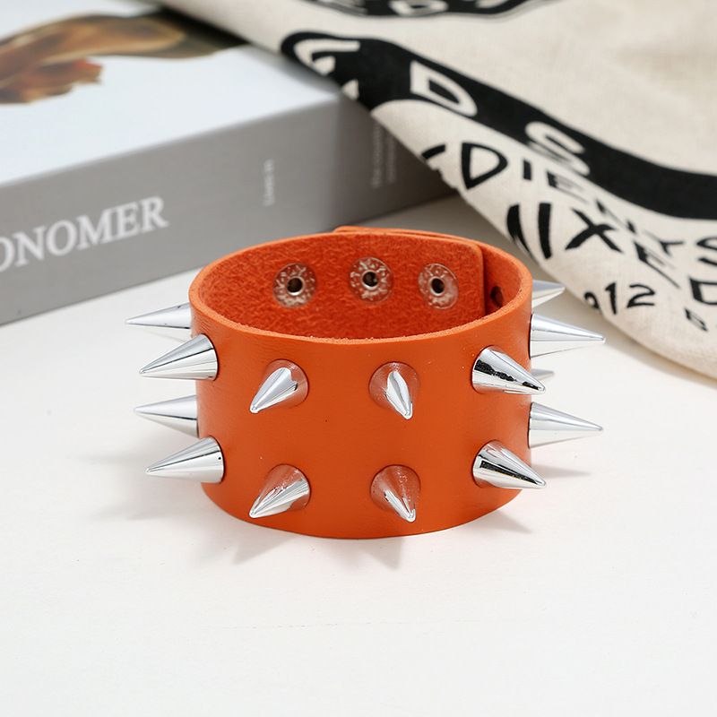 Exaggerated Menu0027s Faux Leather Bracelet Punk Bracelet Jewellery