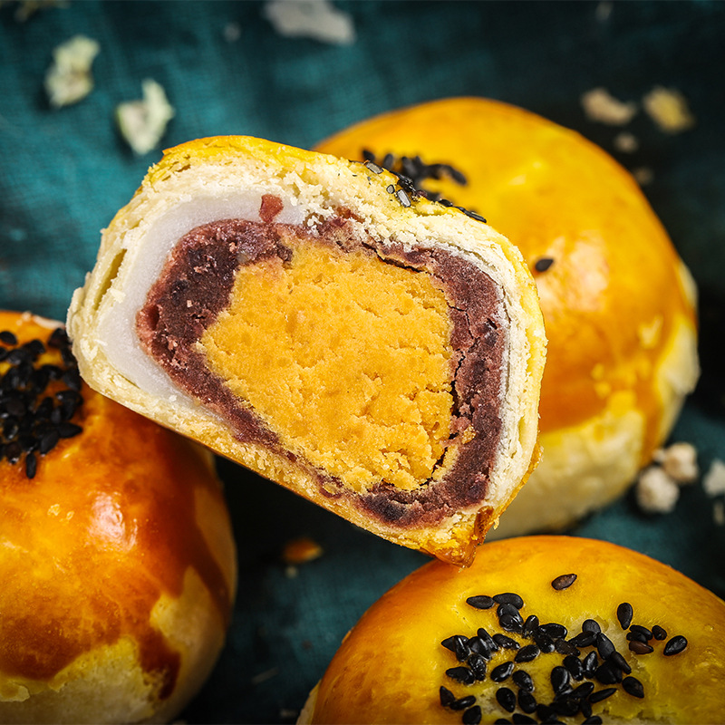 【法兰巧心】广西海鸭蛋黄酥6枚礼盒装零食小吃传统糕点美食点心