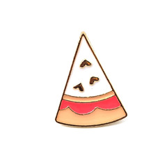 European and American fashion mini cheese pizza enamel brooch jacket collar backpack brooch badge
