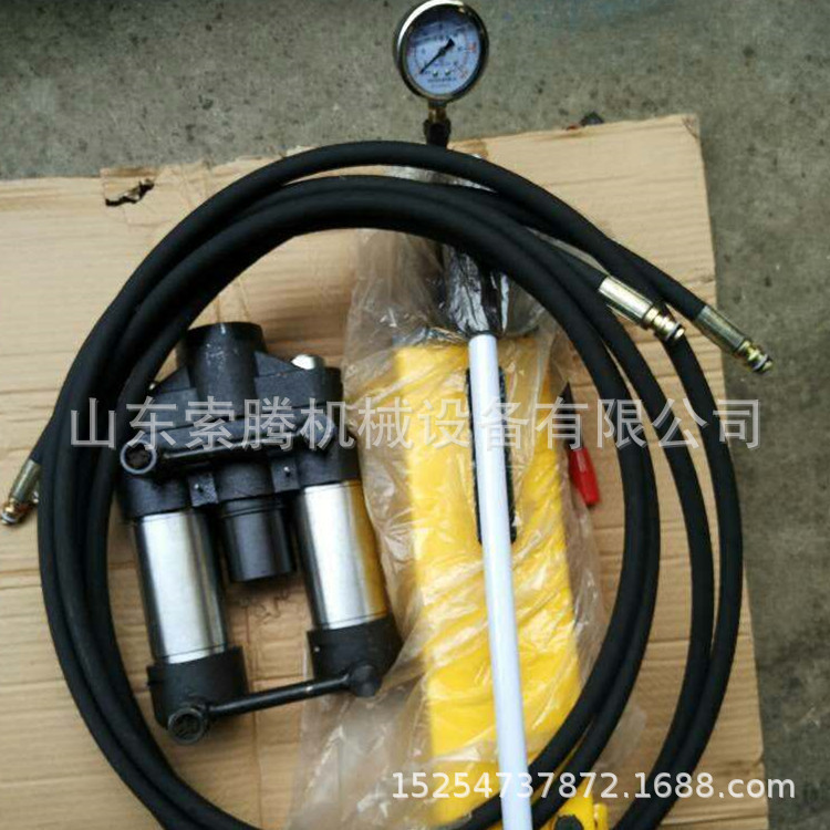 矿用液压双缸锚索张拉机具 索腾牌双缸张拉千斤顶手动锚索张拉机