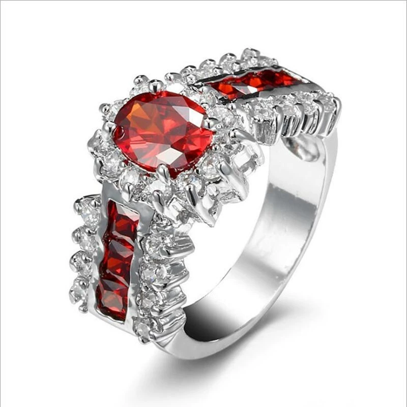 Fashionable gemstone ring, wish, European style