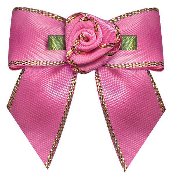 Yao Ming hecho a mano cinta arco regalo caja de joyería arco terminado ropa horquilla decoración estante de tres puntos nudo