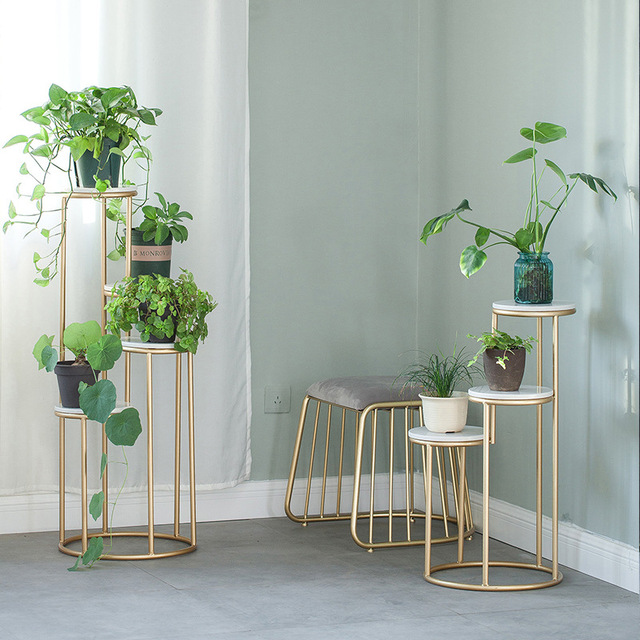 北欧客厅落地花架简约时尚阳台绿植装饰架子创意铁艺多层花盆架 价格 厂家 哪里买 我有货 B 5yoho Cn