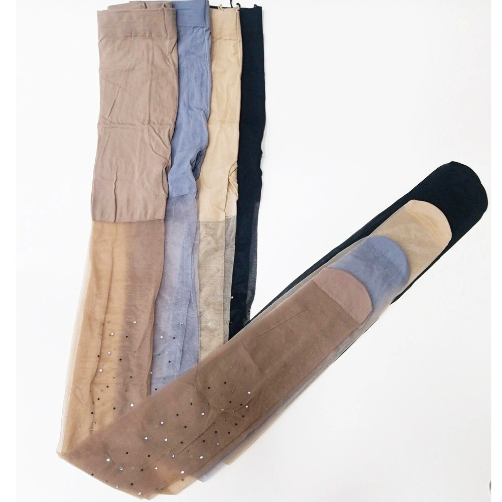 Sheer Tights pantyhose, 80D core-spun yarn, one size, plain and glitter options