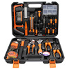 Tools set, flashlight, electric drill, carpentry