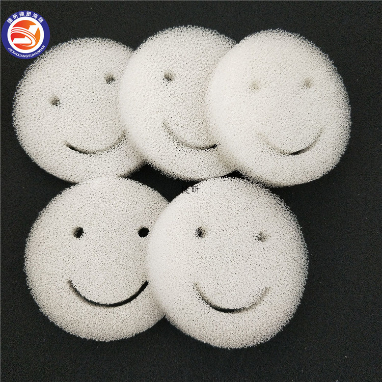 厂家定制 20mm蜂窝笑脸清洁擦 厨房吸油海绵擦 过滤绵