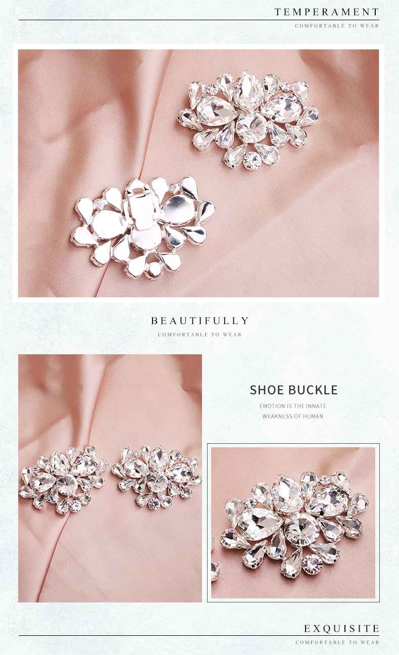Creative Bridal Jewelry Luxury Full Diamond Shoe Buckle display picture 6