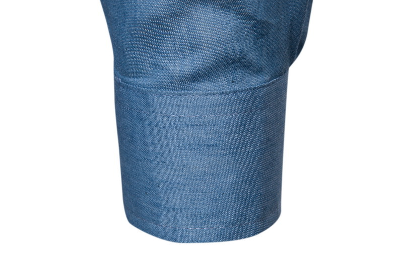 Herren Jeanshemd Aus Baumwolle Lässiges Herrenhemd_voghion.com