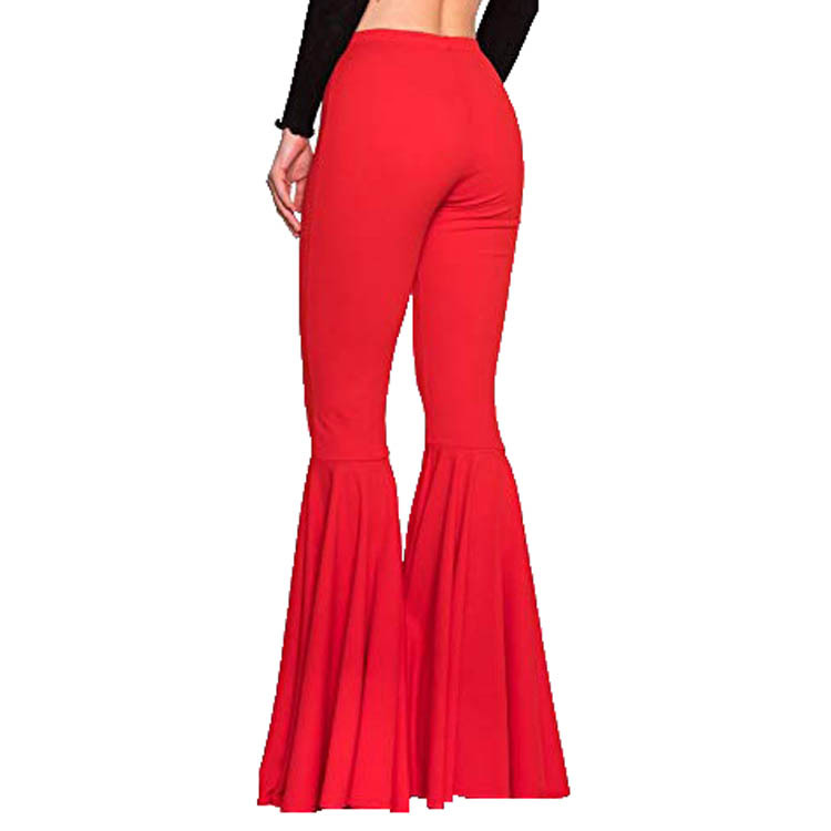 Vêtements pour femmes sirène grande taille taille haute slim élastique loisirs mode évasé YH8051_voghion.com