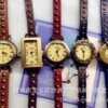 Fashionable retro belt, women's watch, Korean style, genuine leather, punk style