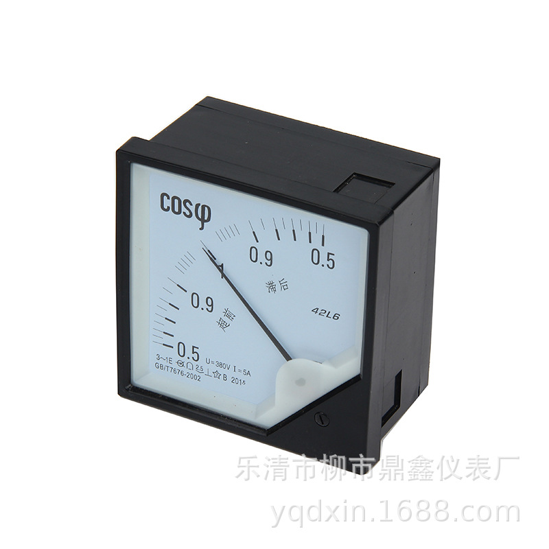 指针式测量仪表 6L2/42L6-COS 38V 5A功率因素表 0.5-0.9