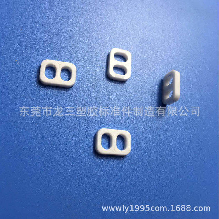 大量供应 小型两孔八字扣 塑胶吊灯线环固定锁线专用线扣