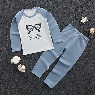 2020新款兒童內衣套裝萊卡兒童秋衣秋褲寶寶家居服壹件代發