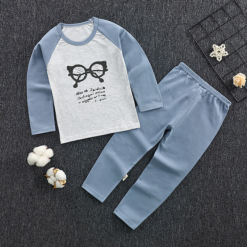 2020新款兒童內衣套裝萊卡兒童秋衣秋褲寶寶家居服壹件代發