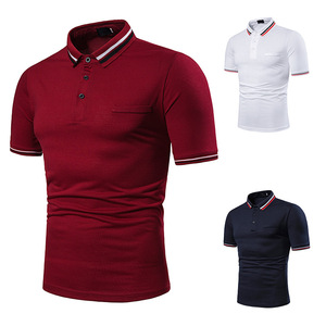 Men’s Short Sleeve T-shirt， Pure Colour Big Body Cuff Cuff Cuff  